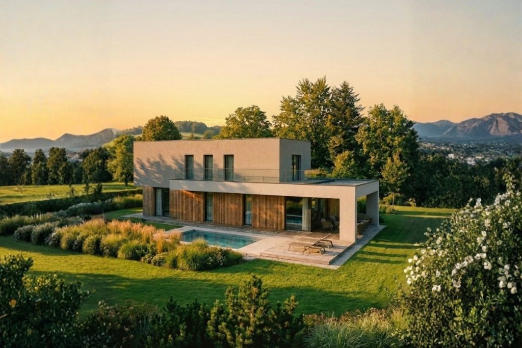 Sodobna lesena hiša Lumar